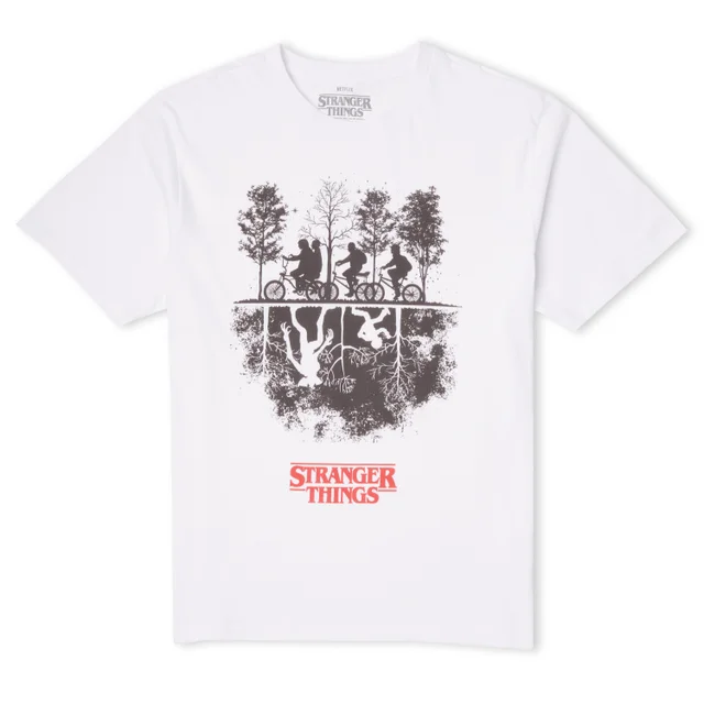 T-Shirt Homme Stranger Things Upside Down - Blanc