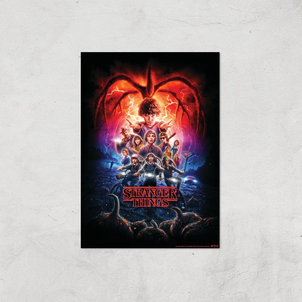 Stranger Things Season Two Poster Giclee Art Print - A4 - Print Only Image 1