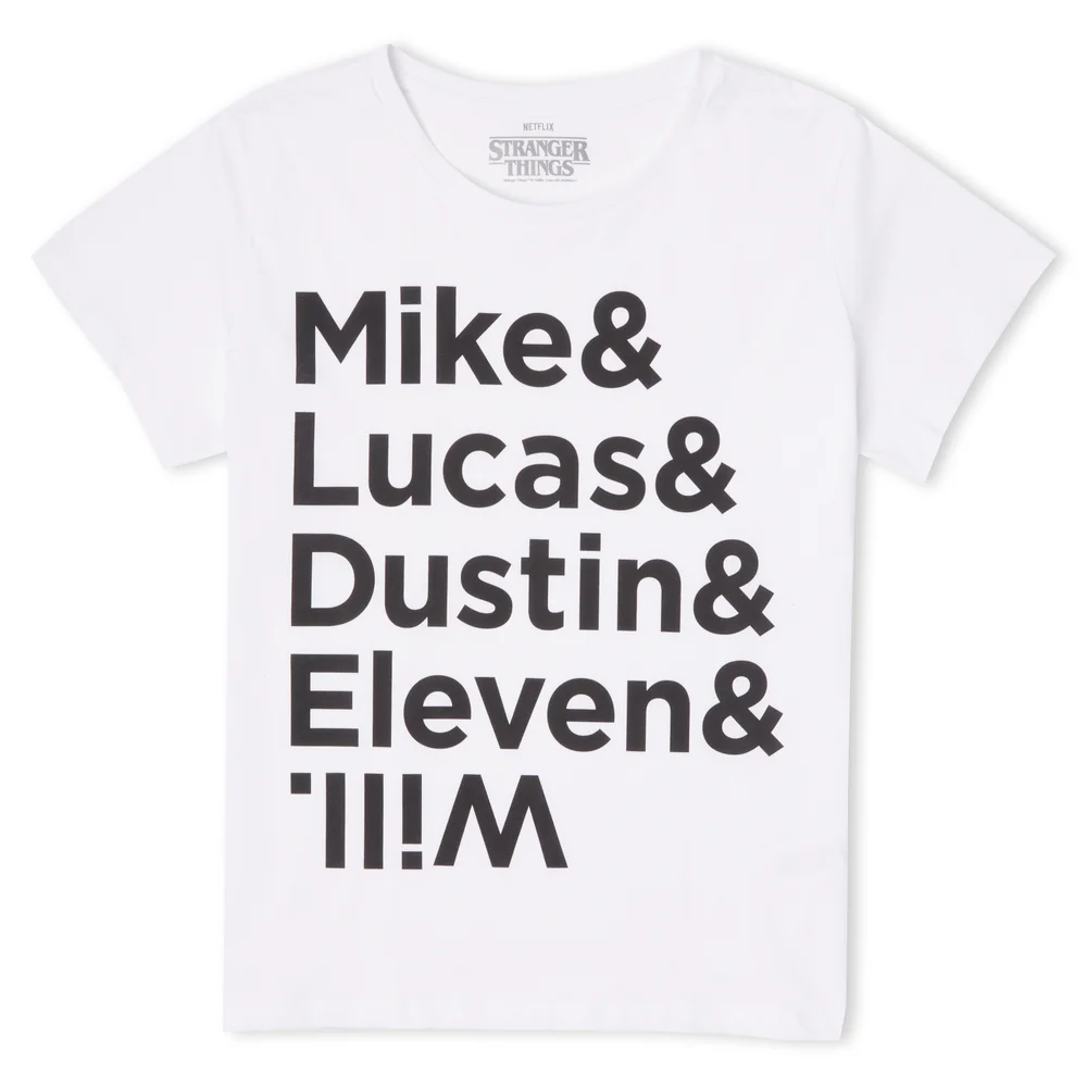 Stranger Things Character Lineup Women's T-Shirt - White - XS Image 1