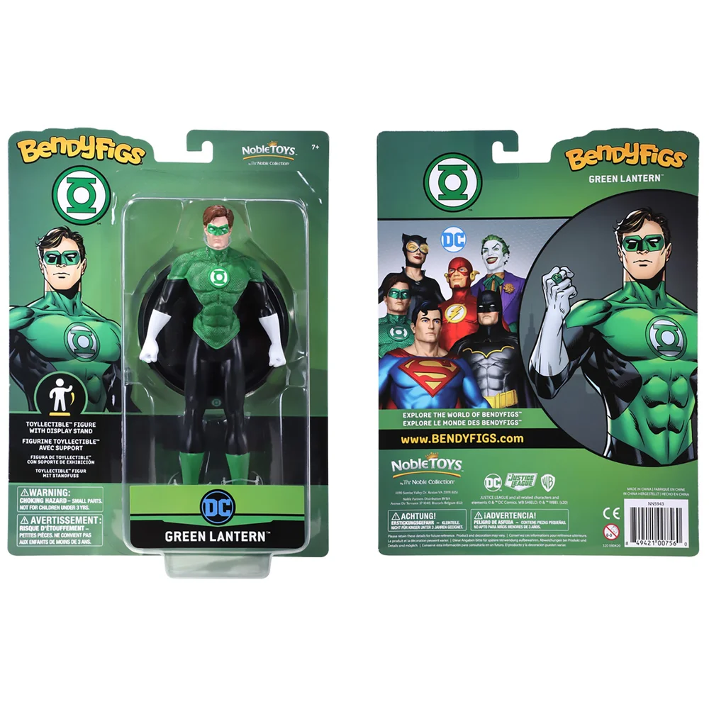 Noble Collection DC Universe Green Lantern BendyFig 7.5 Inch Action Figure Image 1
