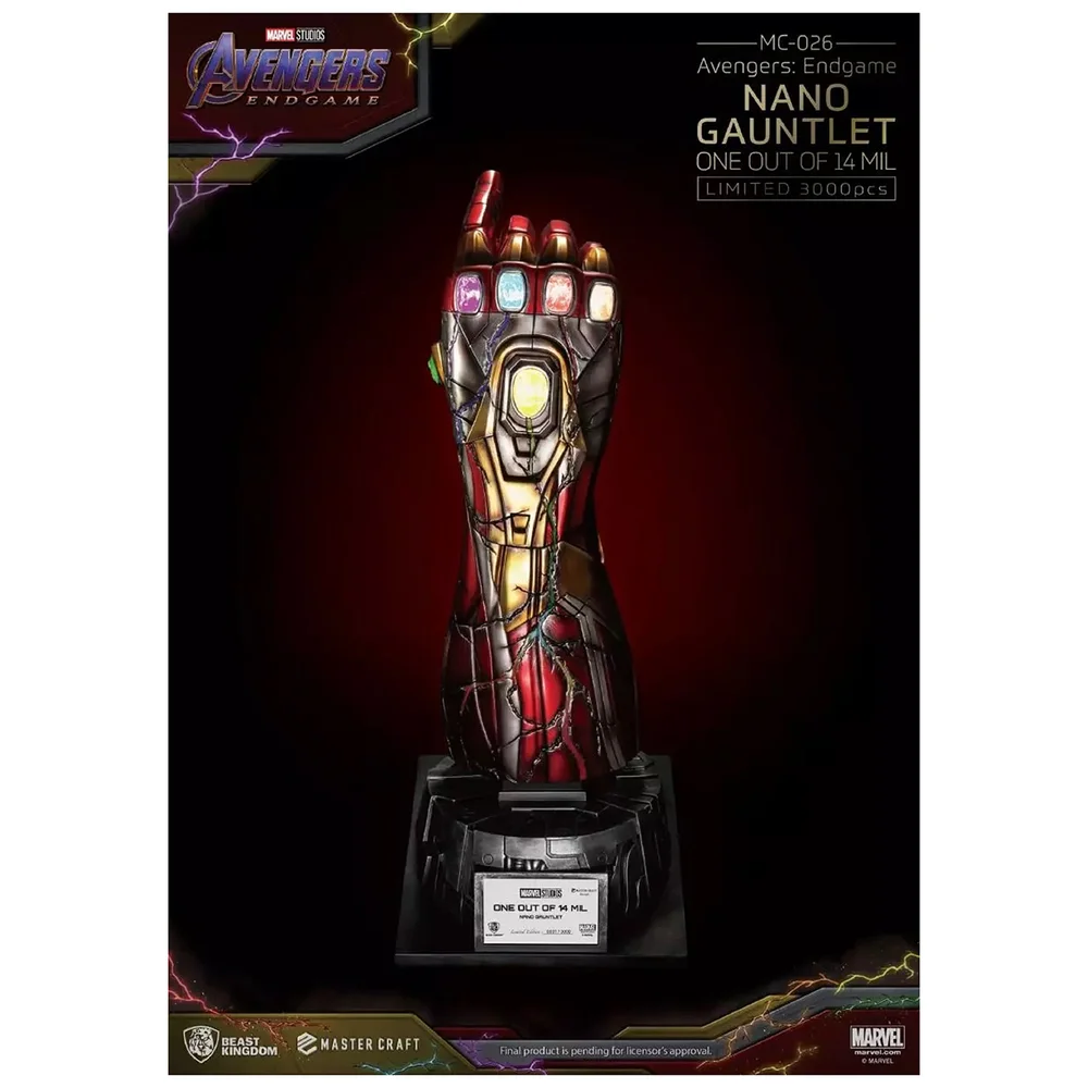 Beast Kingdom Avengers: Endgame Nano Gauntlet 1/14000605 Master Craft Statue Image 1