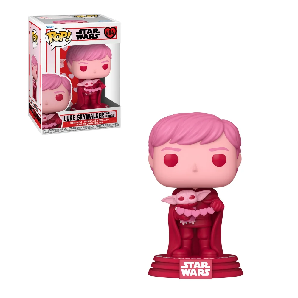 Funko Pop! Star Wars Luke & Grogu en Vinyle - Spéciale St-Valentin Image 1