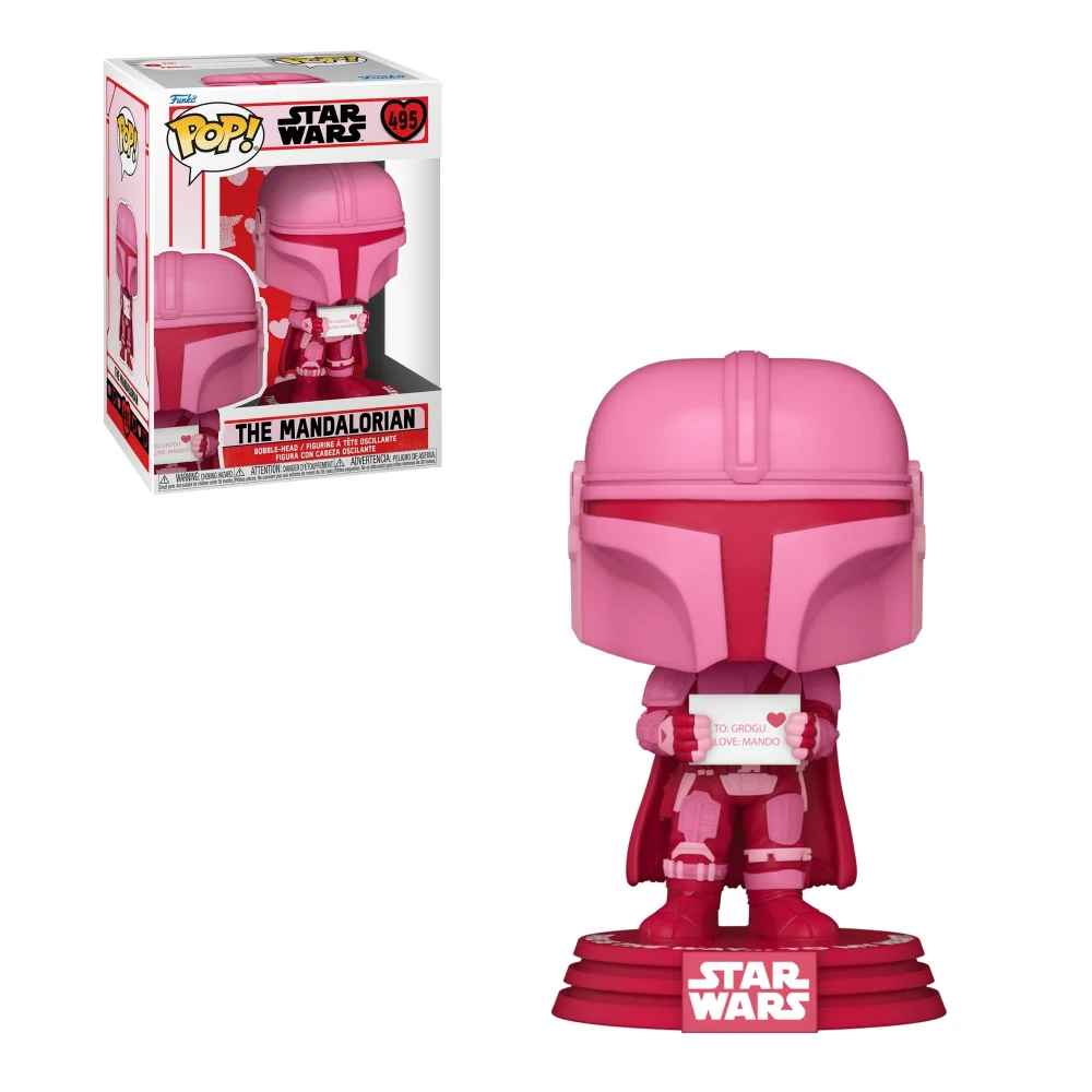 Figurine Funko Pop! Star Wars Valentines The Mandalorian en Vinyle Image 1