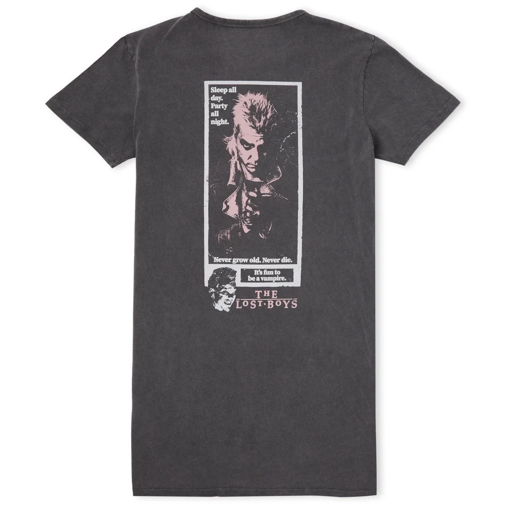The Lost Boys Sleep All Day Party All Night Femme robe T-Shirt - Noir Acid Wash - M Image 1