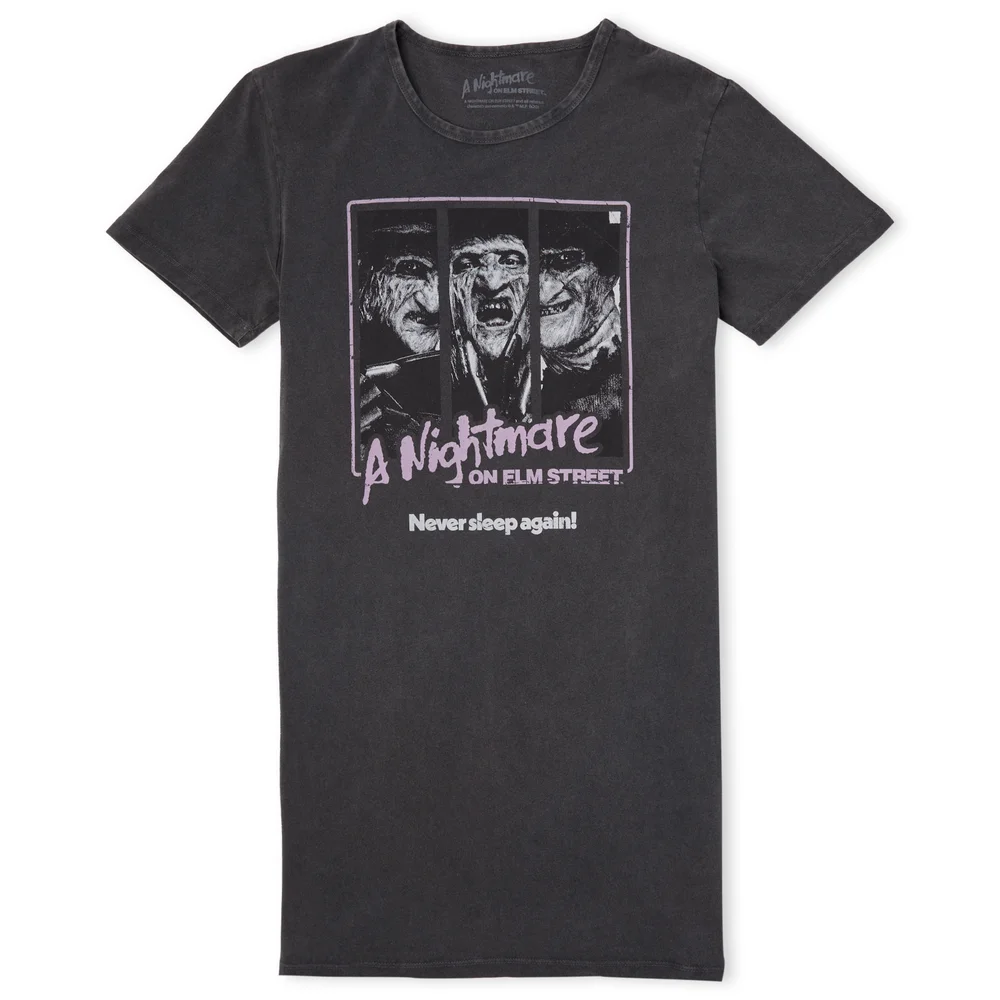 A Nightmare On Elm Street Dream Demon Femme robe T-Shirt - Noir Acid Wash - M Image 1