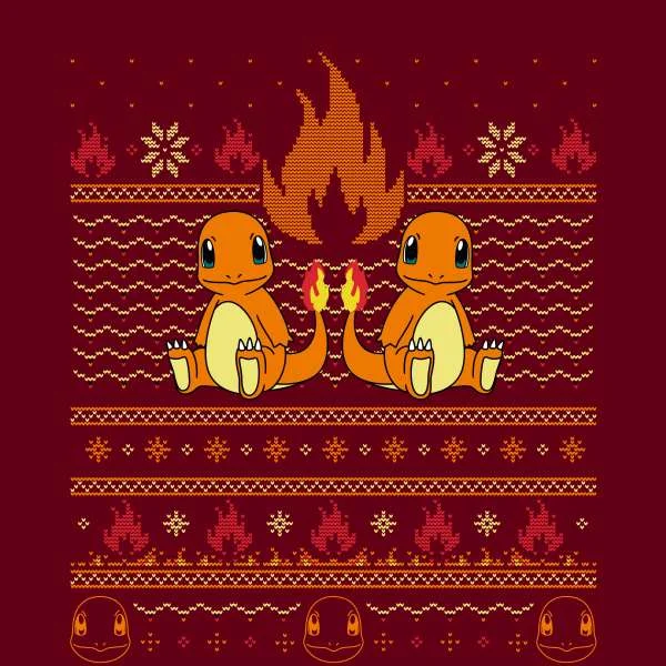 Pokémon Merry Litmas Unisex Pull de Noël - Bordeaux