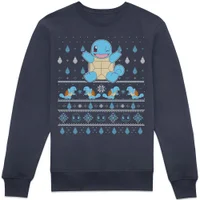 Pokémon Jingle Shells Unisex Pull de Noël - Bleu Marine