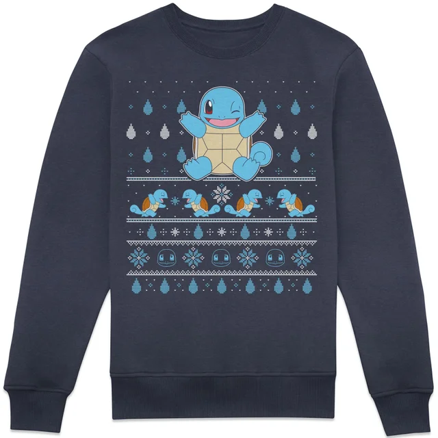 Pokémon Jingle Shells Unisex Pull de Noël - Bleu Marine