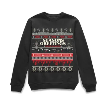 Stranger Things Hawkins Pull de Noël Unisexe - Noir