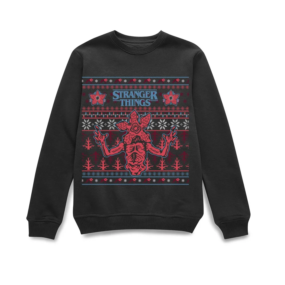 Stranger Things Christmas Deomogorgon Pull Unisexe - Noir - S Image 1