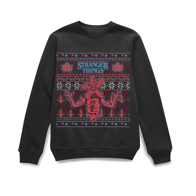 Stranger Things Christmas Deomogorgon Pull Unisexe - Noir