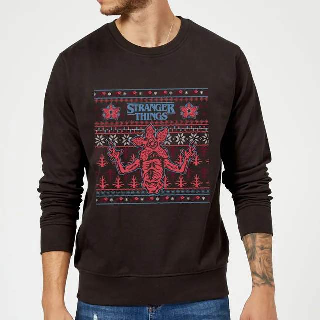 Stranger Things Christmas Deomogorgon Pull Unisexe - Noir