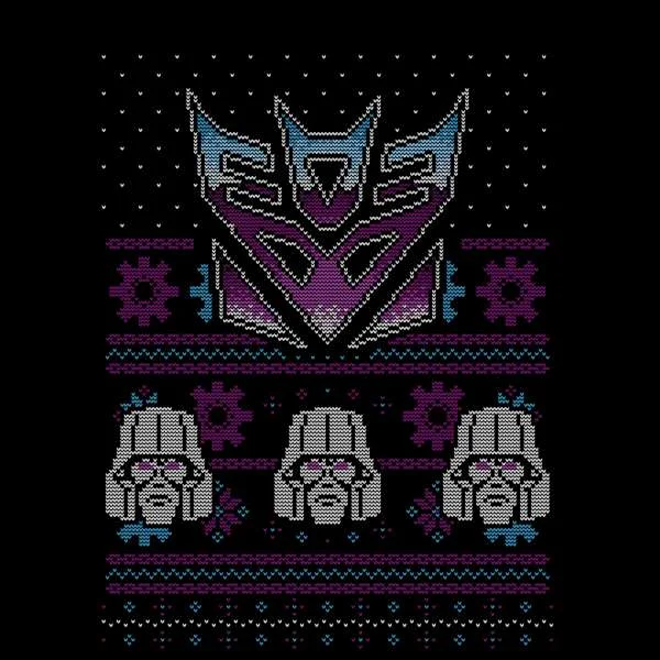 Transformers Christmas Decepticons Classic Ugly Knit Pull Unisexe - Noir