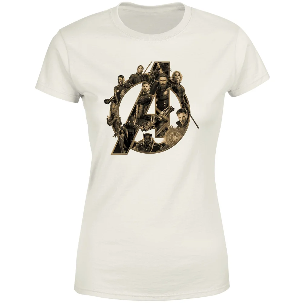 Marvel Avengers Logo Women's T-Shirt - Cream - M Image 1
