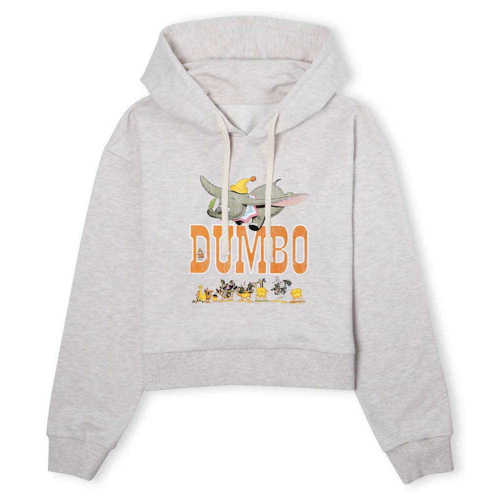 Dumbo The One The Only Women's Cropped Hoodie - Ecru Marl - L Image 1