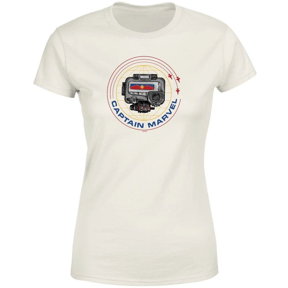 Captain Marvel Pager Women's T-Shirt - Cream - M Image 1