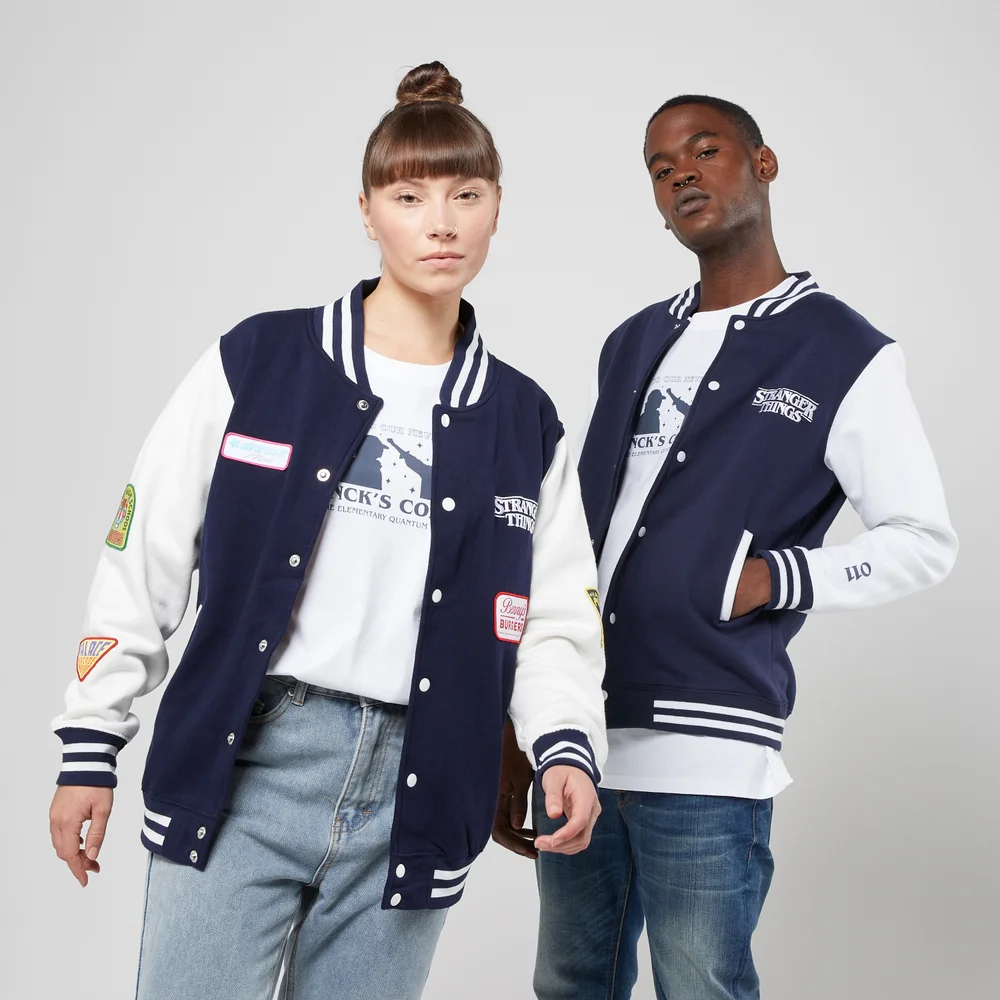 Stranger Things Friends Don't Lie Veste TEddy Unisexe - Marine / Blanc - XXL - Navy / White Image 1