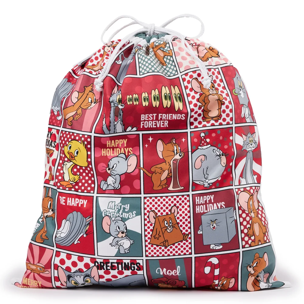 Tom & Jerry Christmas Tile Christmas Santa Sack Image 1