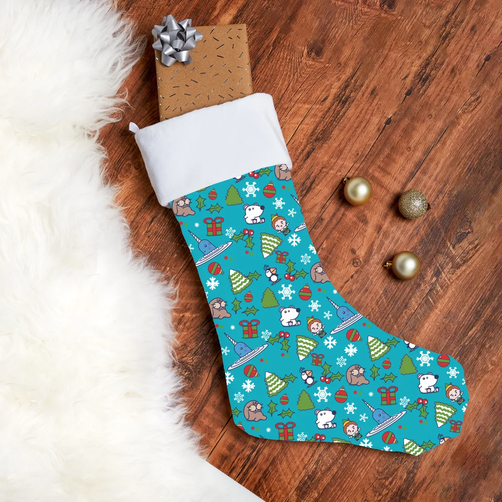 Elf North Pole Christmas Stocking Image 1
