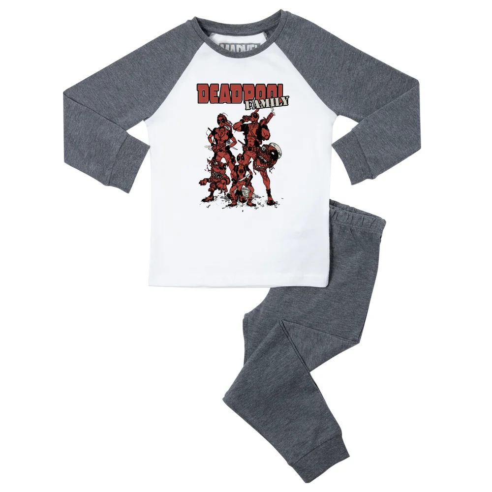 Marvel Deadpool Family Women's Pyjama Set - Grey White - XS Image 1