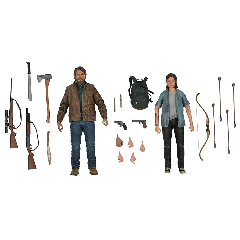 NECA The Last of Us Part 2 Joel and Ellie Ultimate Action Figures 2 Pack Image 1