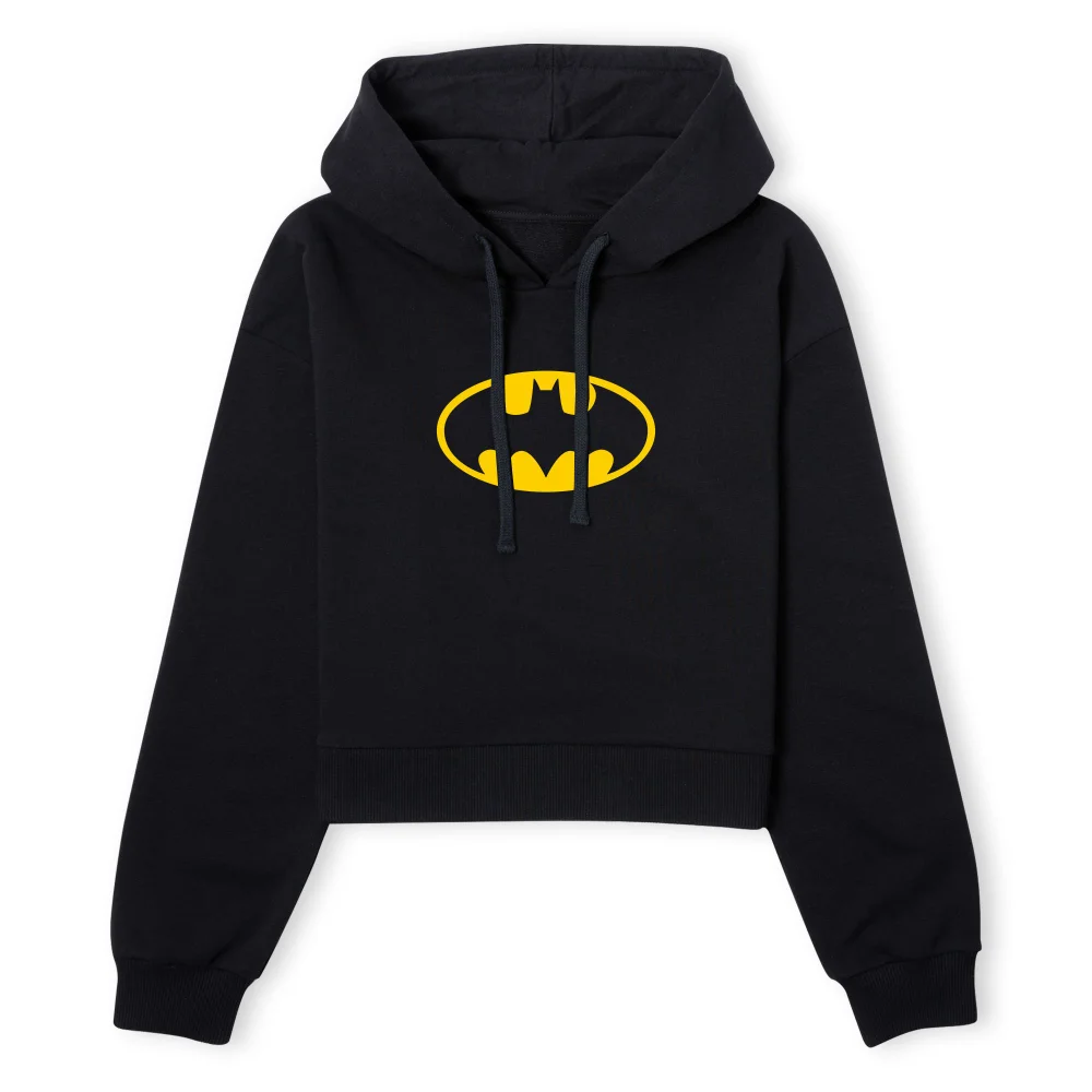 Batman Core Justics League Batman Logo Women's Cropped Hoodie - Black - XS - Noir Image 1