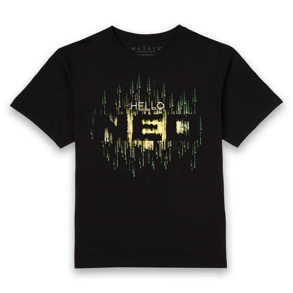 Matrix Hello Neo Unisex T-Shirt - Black - S Image 1