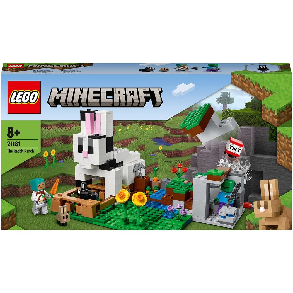 LEGO Minecraft: Le Ranch Lapin Set de Construction Maison, Ferme avec Animaux (21181) Image 1