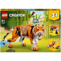LEGO Creator: 3 en 1 Sa Majesté le Tigre, Jouet pour Filles et Garçons dès 9 Ans(31129)