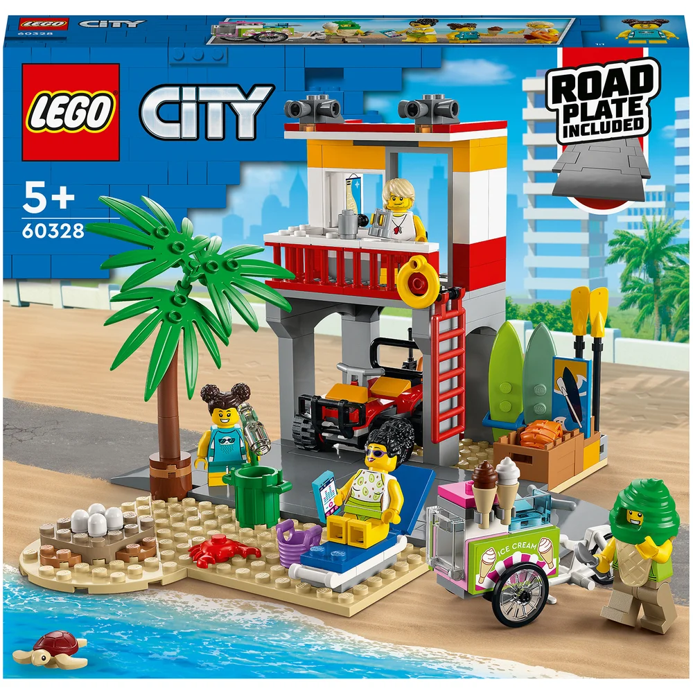 LEGO City: Beach Lifeguard Station Set with Toy ATV (60328) Image 1