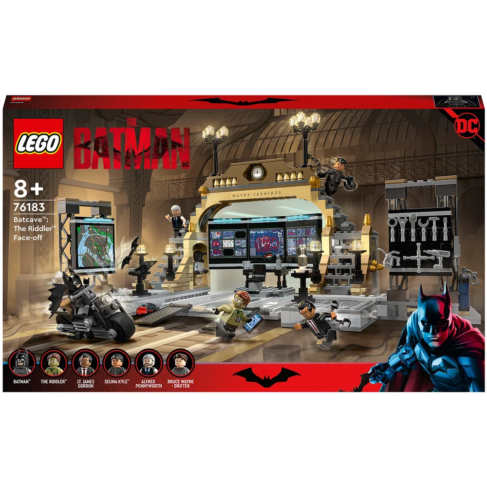 LEGO DC Batman La Batcave : l’Affrontement du Sphinx, Moto Jouet à Collectionner(76183) Image 1
