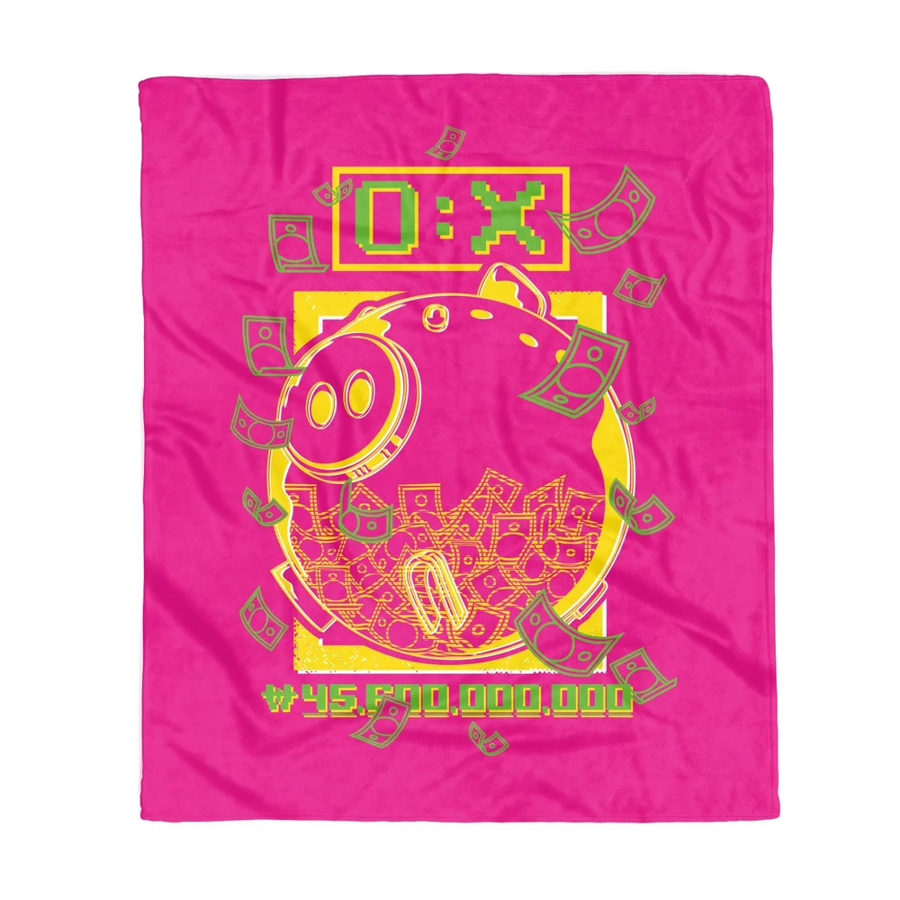 Squid Game Piggy Bank Fleece Blanket - M Image 1