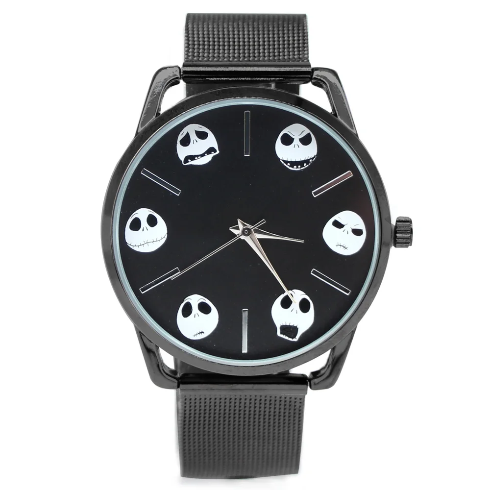 The Nightmare Before Christmas Jack Skellington Black Mesh Watch Image 1