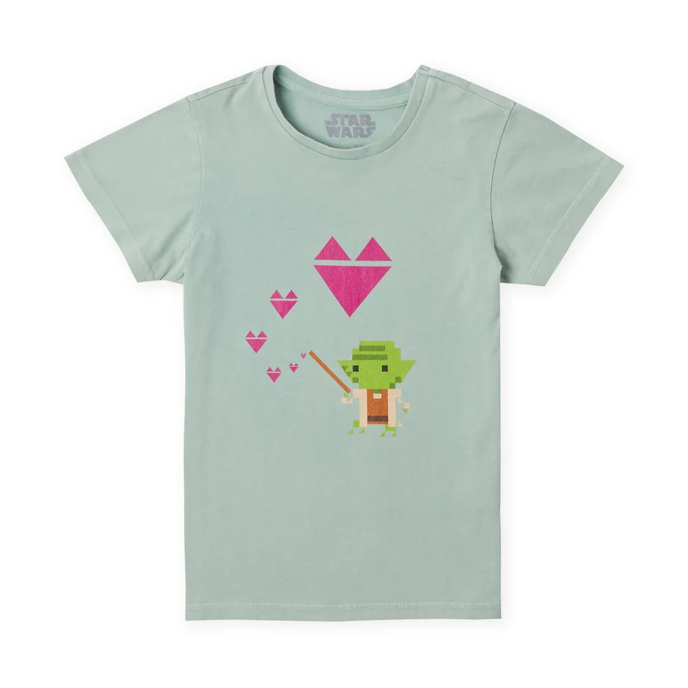 Star Wars Yoda Heart Kids' T-Shirt - Mint Acid Wash - 3-4 ans - Mint Acid Wash Image 1