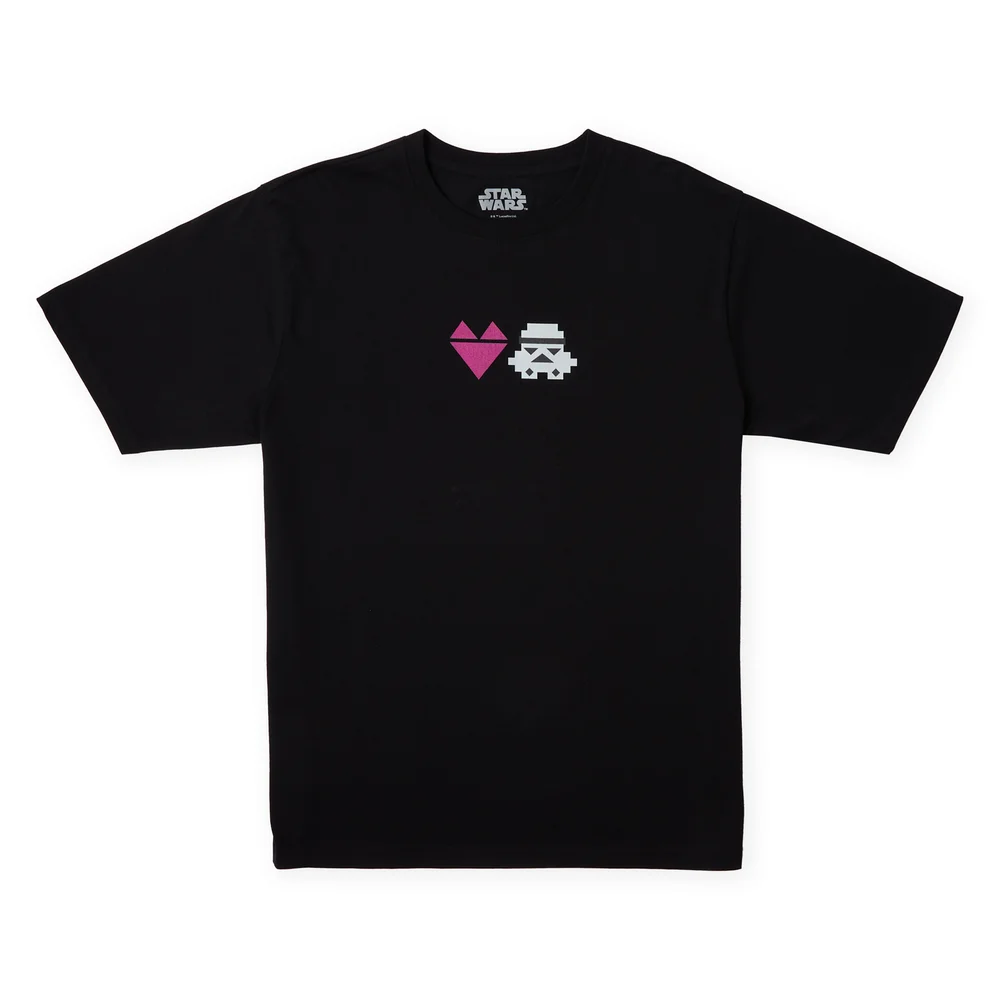 Star Wars Heart Stormtrooper Oversized Heavyweight T-Shirt - Black - XS - Noir Image 1