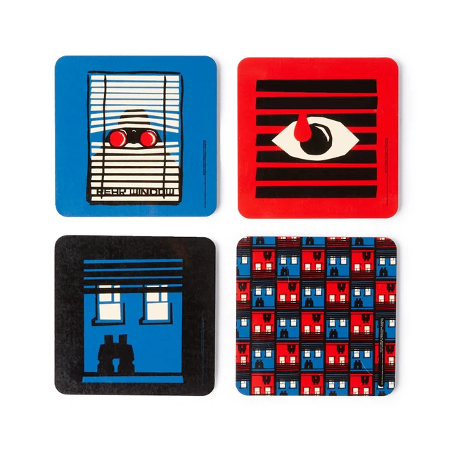 Hitchcock Rear Window Set de sous-verres