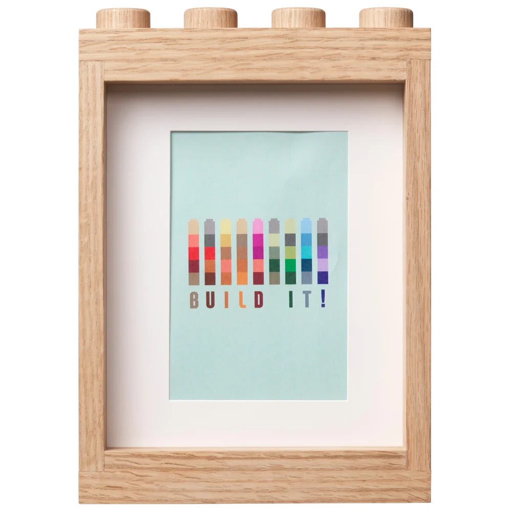 LEGO 1x4 Wooden Picture Frame (Hand Made From Red Oak) - Soap Treated Image 1