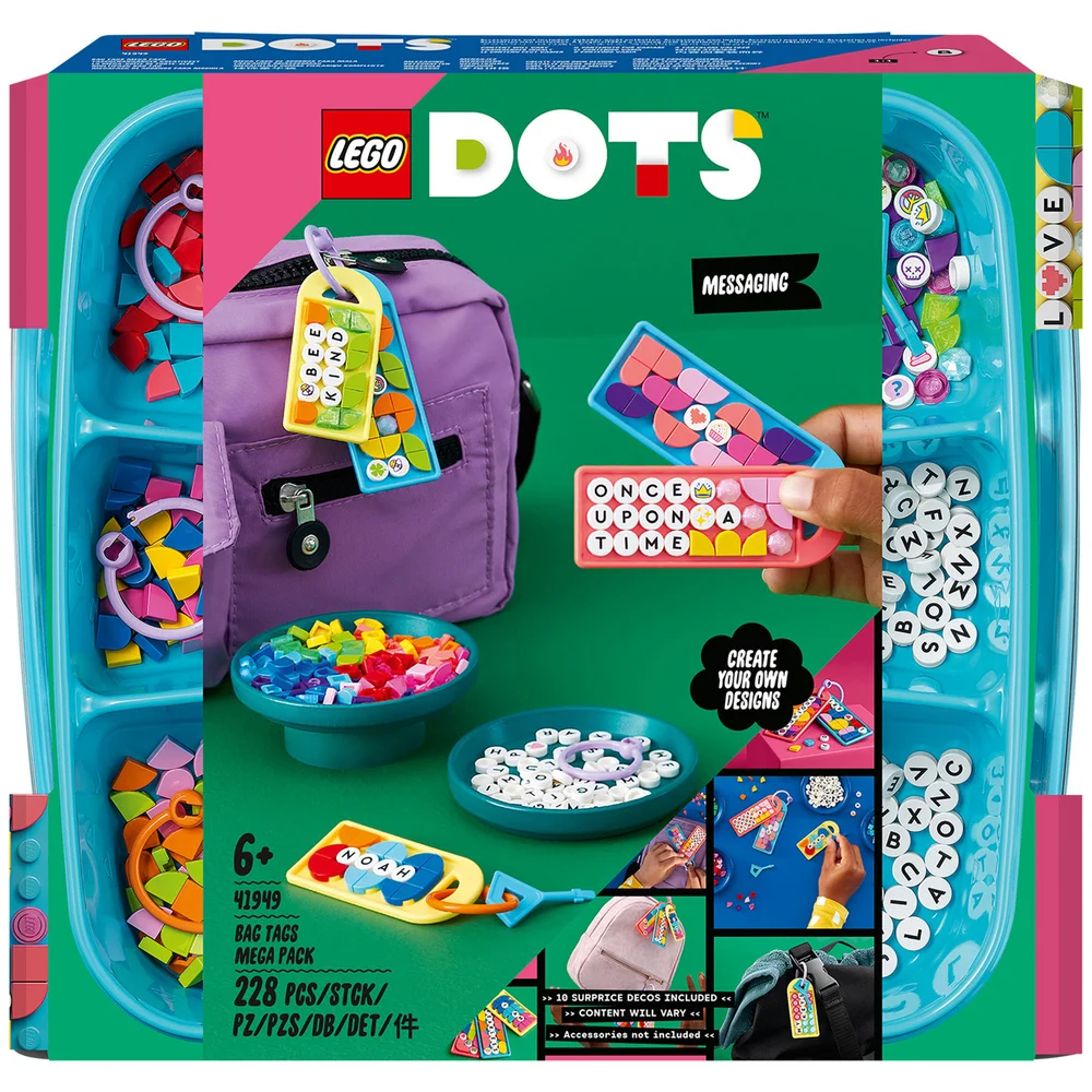 LEGO DOTS: La Méga-Boîte de Porte-clés - Messages, Loisirs Créatifs Enfants(41949) Image 1