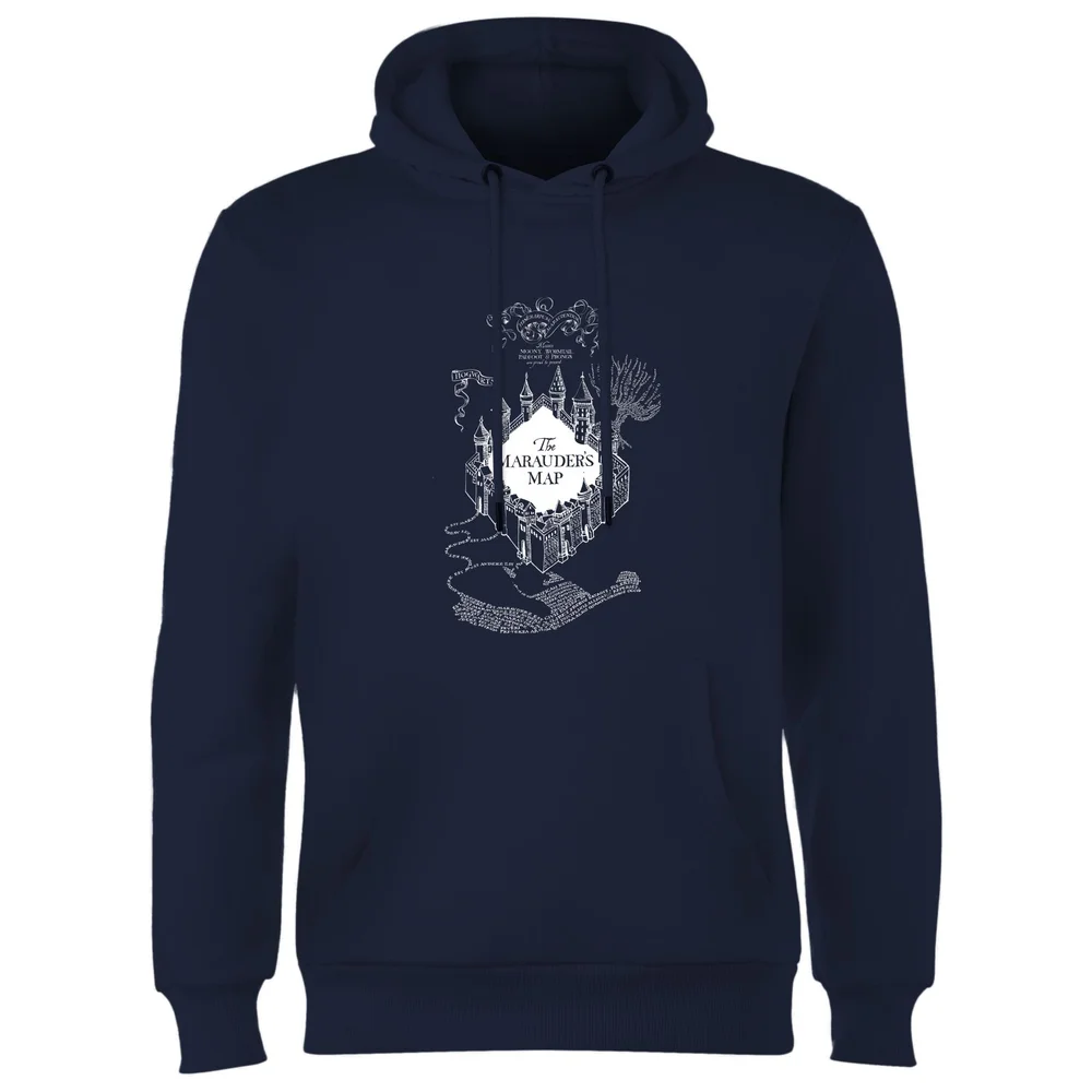 Harry Potter The Marauder's Map Hoodie - Navy - S Image 1