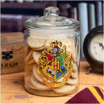 Harry Potter Hogwarts Glass Cookie Jar