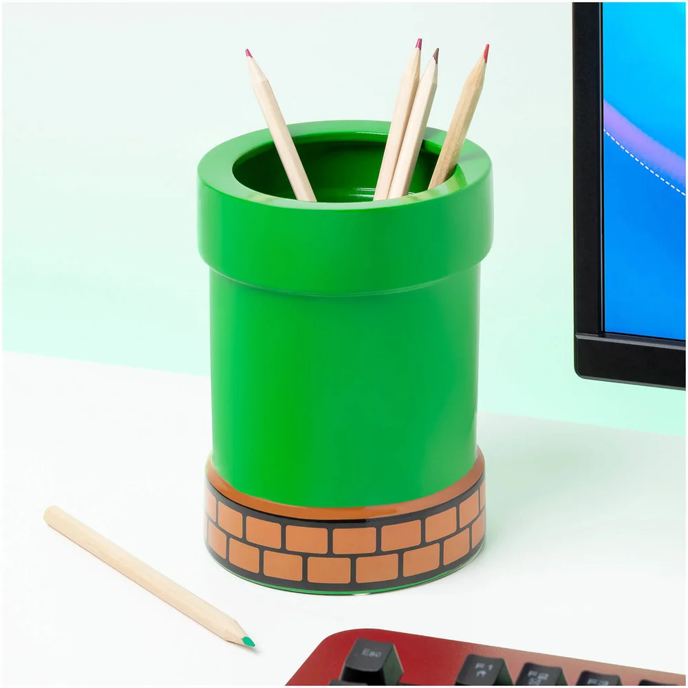 Super Mario Pipe Plant and Pen Pot Image 1
