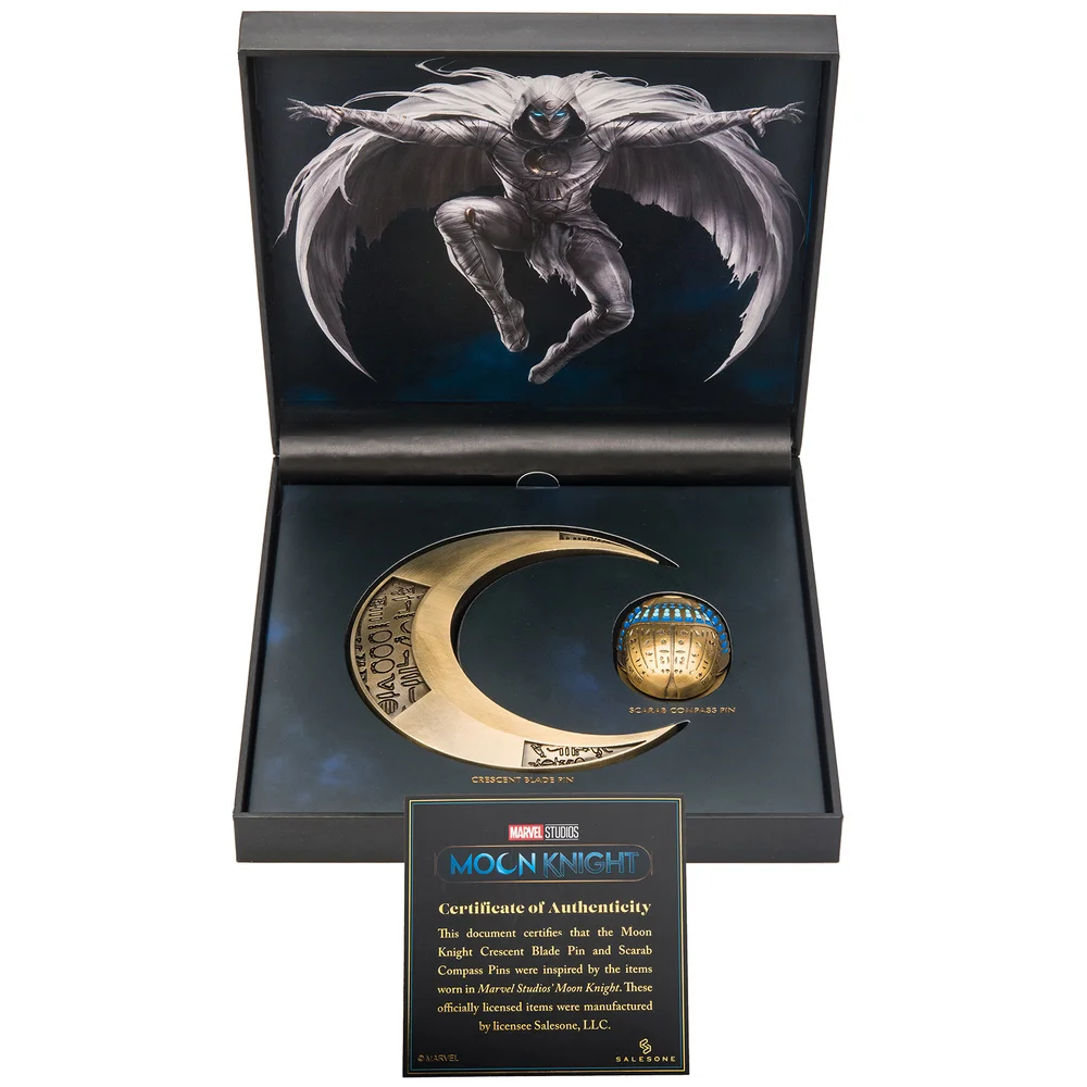 Répliques en 3D de la boussole du scarabée et du croissant du chevalier de la lune - Exclusivité Zavvi Image 1