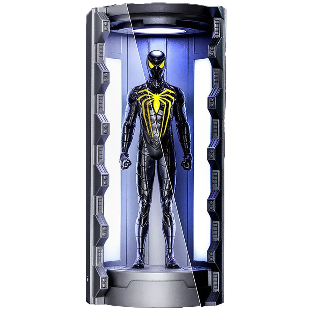 Hot Toys Marvel's Spider-Man Anti-Ock Suit with Spider-Man Armory Video Game Masterpiece Compact Miniature Figure Image 1