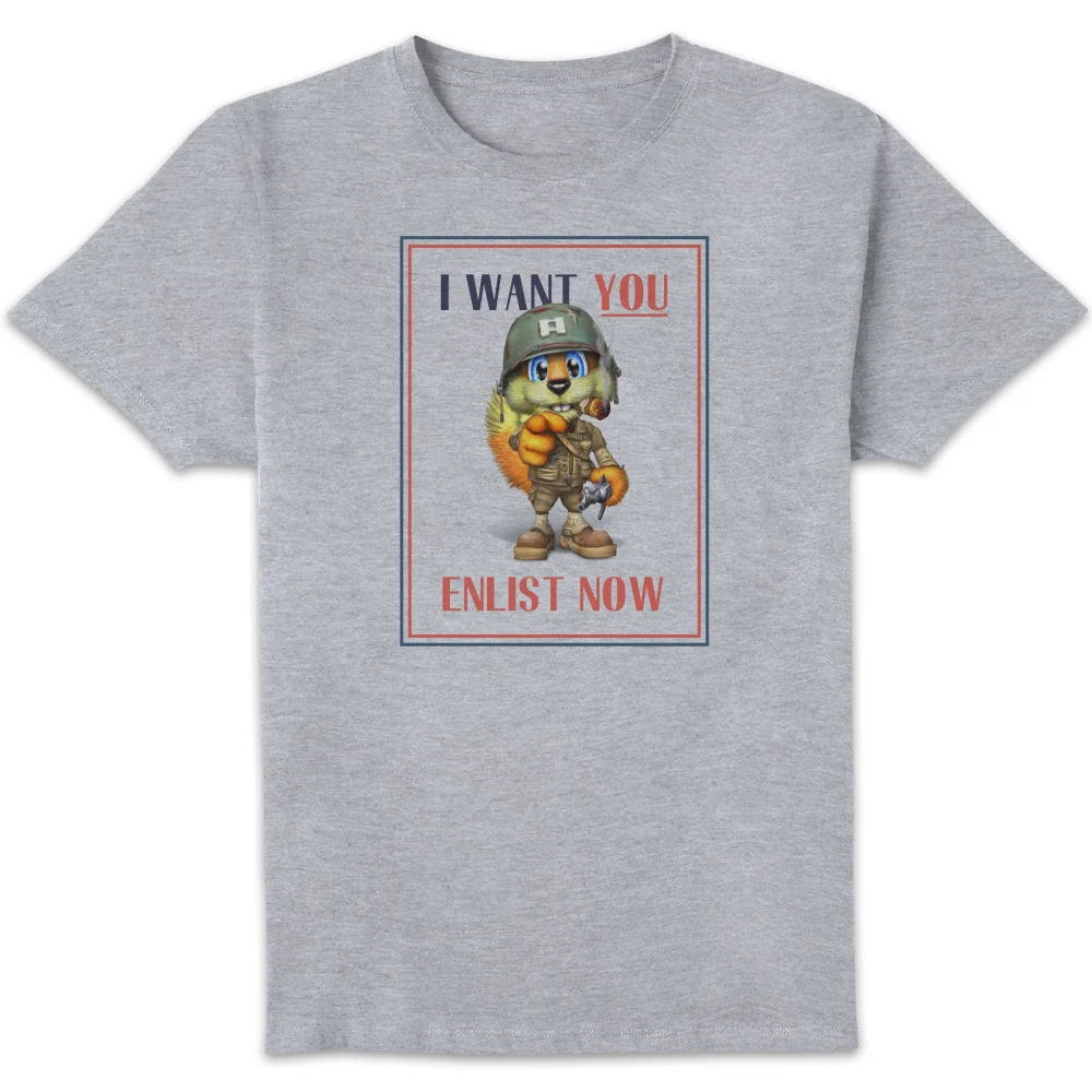 Conker I Want You Unisex T-Shirt - Grey - S Image 1