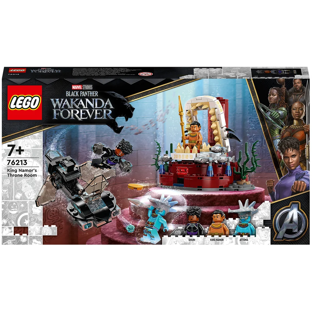 LEGO Marvel La Salle du Trône du Roi Namor, Jouet Sous-Marin, Figurines Black Panther(76213) Image 1