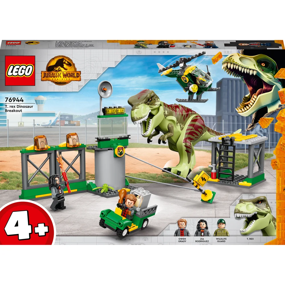 LEGO Jurassic World: L'Évasion du T. Rex, Jouet et Figurine Dinosaure, avec Voiture(76944) Image 1