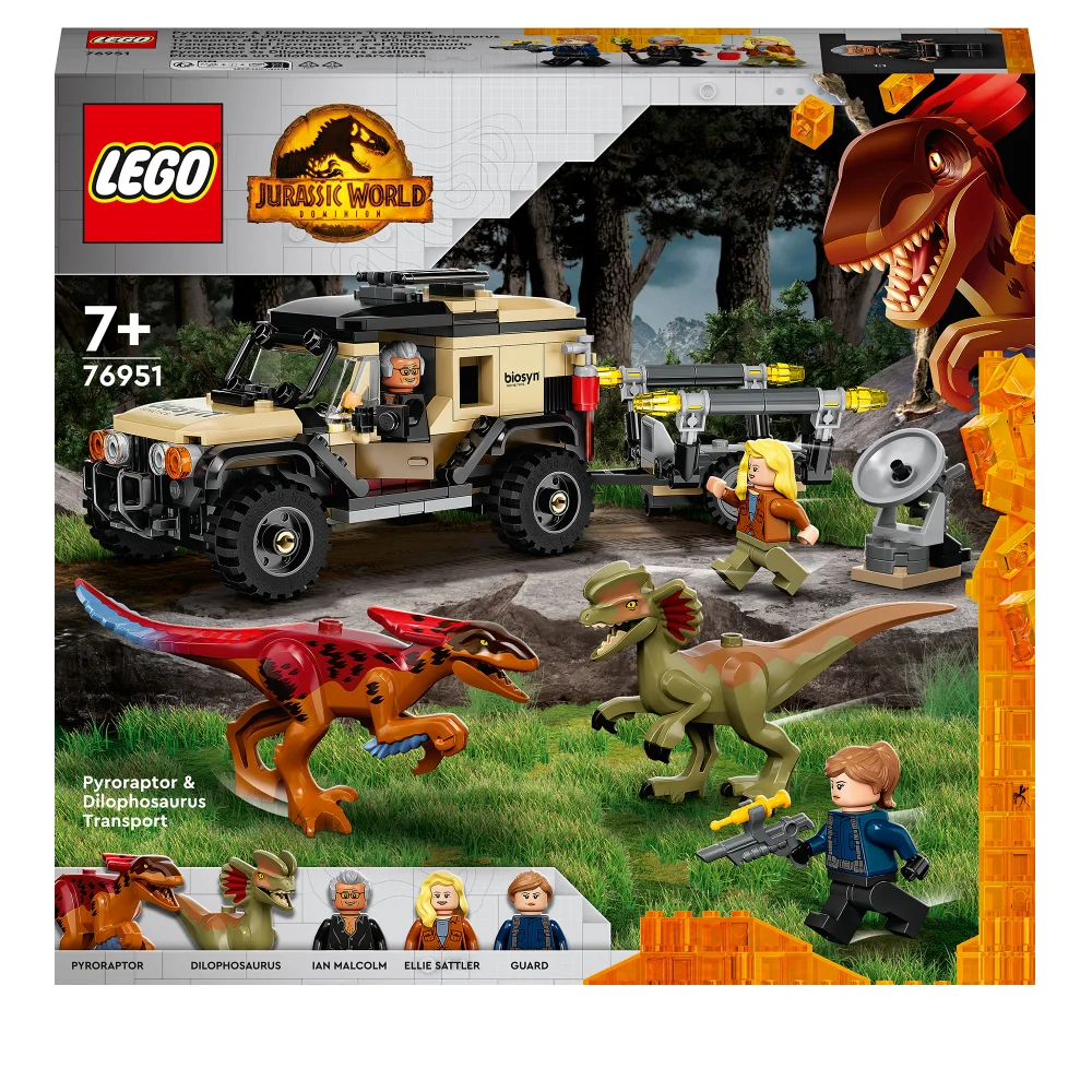 LEGO Jurassic World: Le Transport du Pyroraptor et du Dilophosaurus, Jouet(76951) Image 1