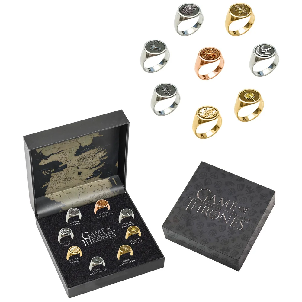 Game of Thrones Coffret Bagues Emblèmes Maisons - Exclusivité Zavvi Image 1