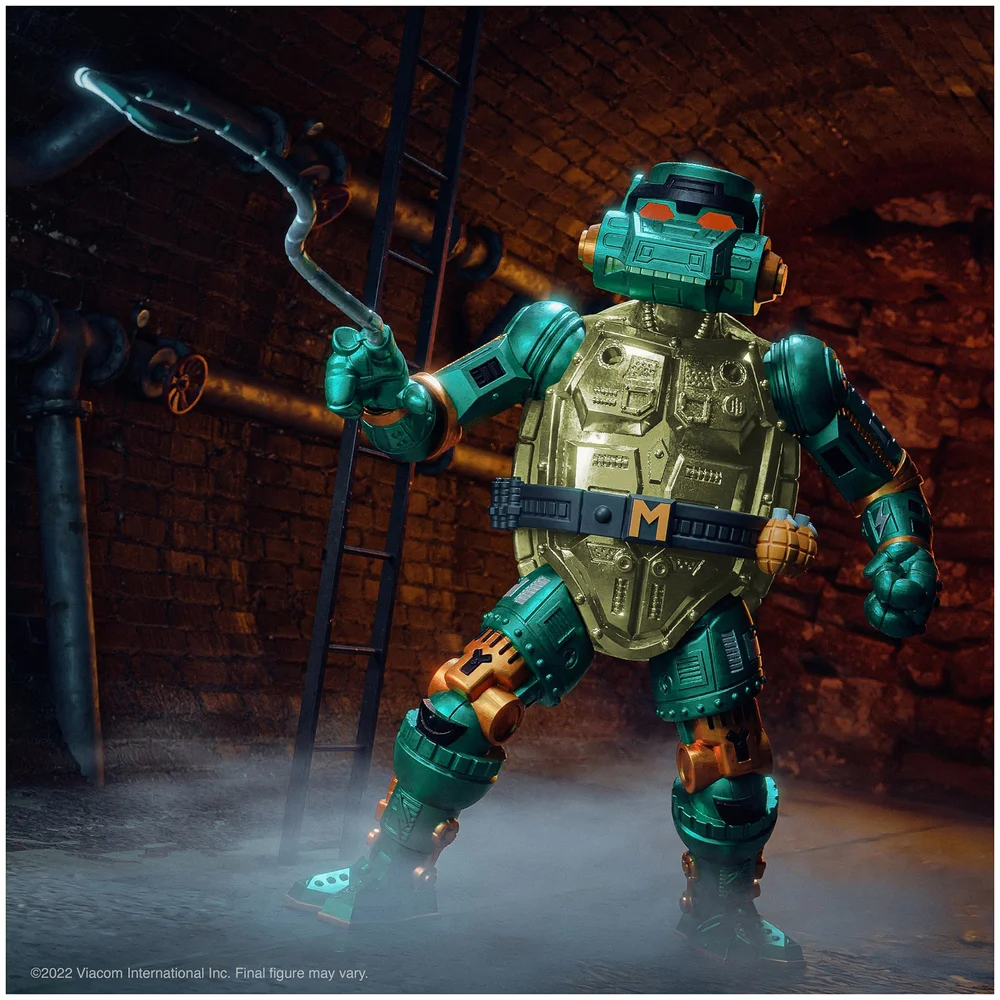 Super7 Teenage Mutant Ninja Turtles Ultimates! Figure - Warrior Metalhead Michelangelo Image 1