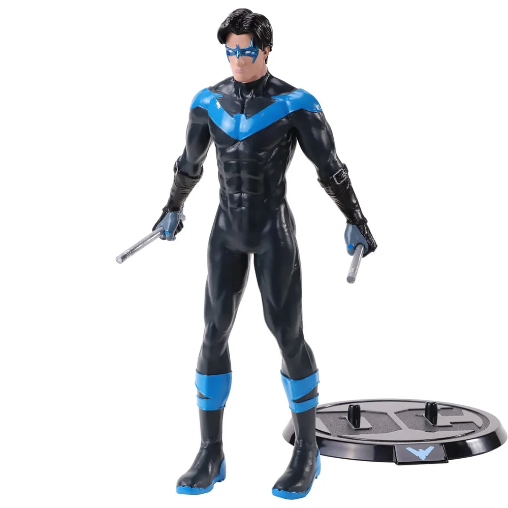 Noble Collection DC Comics Nightwing BendyFig 7 Inch Action Figure Image 1